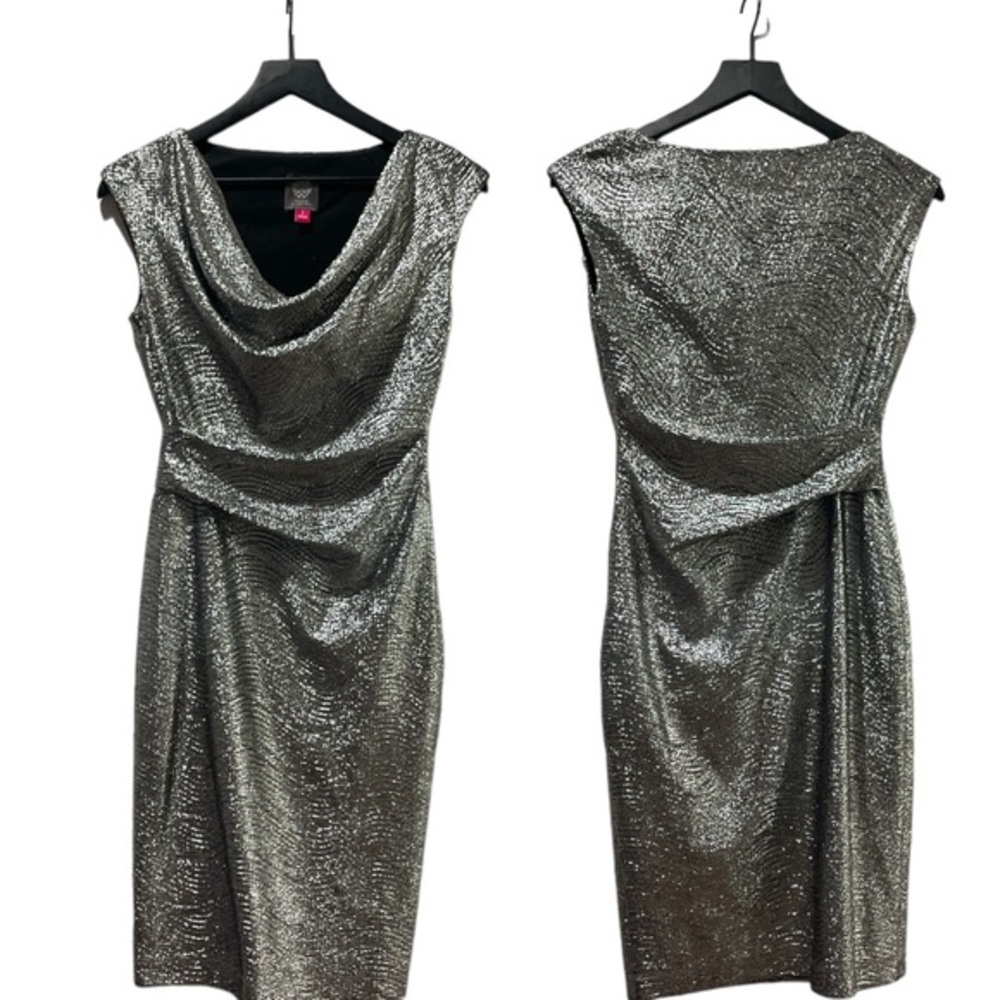 Excellent preloved condition Vince Camuto metallic dress
